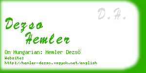 dezso hemler business card